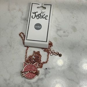 Justice rose gold necklace